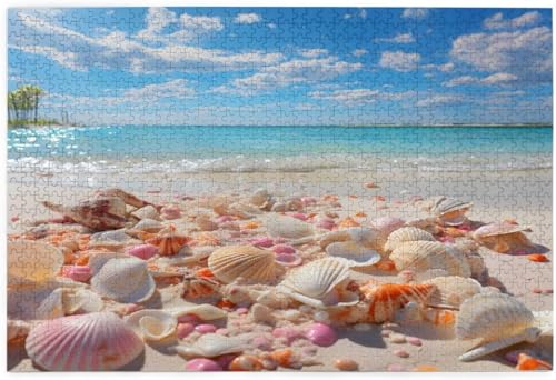 1000 Teile Puzzles für Erwachsene Strand Muschel Holzpuzzles Herausfordernde Puzzlespiele für Jugendliche Geschenke 1000 Teile Puzzles für Erwachsene Strand Muschel Holzpuzzles Herausfordernde Puzzlespiele für Jugendliche Geschenke von Generisch