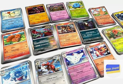 110 Pokemon Karten inkl. 15 glitzernde - Seltene u. Holos garantiert | Deutsch von Generisch