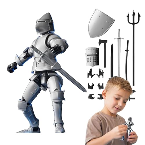 13 Mittelalterliches Ritter-Actionfiguren-Set, Anime-Actionfiguren, Kleine Mehrzweck-Actionfiguren, Vielgelenkige Actionfiguren Mit Waffen Und Schilden, Desktop-Dekorationen Für Spieleliebhaber von Generisch