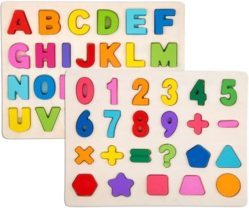 2-teiliges Holz-Steckpuzzle Set, Alphabet und Zahlen, 30 x 22,5 cm, Lernspielzeug ab 3 Jahre, Buchstaben und Mathematik 2-teiliges Holz-Steckpuzzle Set, Alphabet und Zahlen, 30 x 22,5 cm, Lernspielzeug ab 3 Jahre, Buchstaben und Mathematik von Generisch