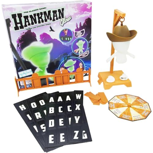 2025 Neues lustiges Galgenmännchen-Spiel Magnetisches Galgenmännchen-Mystery-Wort-Ratespiel, im Dunkeln leuchtendes Reisespiel, Erraten Sie das Wort, Bevor Hank fällt, für Kinder und Familien von Generisch