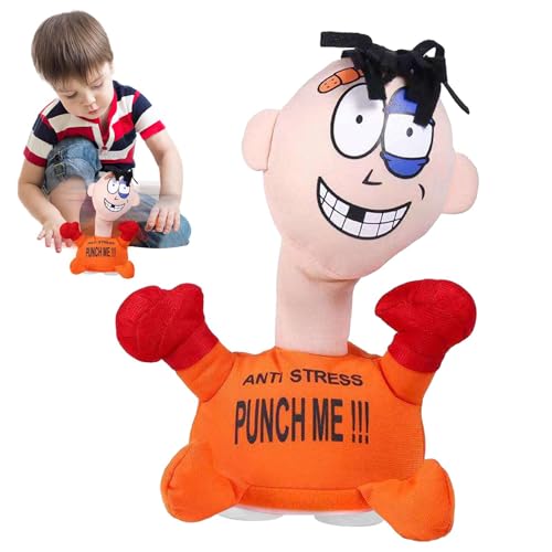 23cm Stoffpuppe Stress - Schlag Mich Schreiende Puppe, Me Stoffpuppe Puppenspielzeug Fidget Toys Anti Stress Spielzeug Zappelpuppen Spielzeug, Schreien, Nachdem Man Geschlagen Wurde, Zum Abbau von Generisch