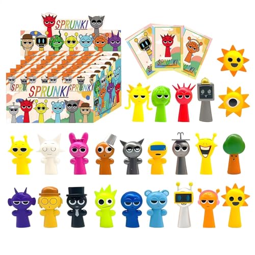 24 Stück Sprunki Figuren Mit Karten, Sprunki Spielzeug, Sprunki Mysteri Box, Kleine Sprunki Puppe Sammelfiguren, Geschenk Für Spieleliebhaber (zufällig) von Generisch