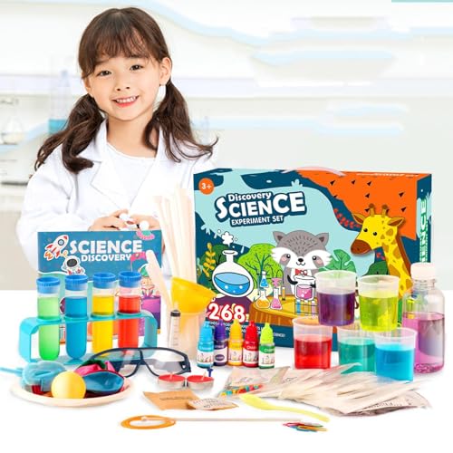 268 Wissenschaft Experimente Kits für Kinder - Aktivitäten Wissenschaftliche Spielzeug für Kinder 8+ Jahre alt, Weihnachten Geburtstag Geschenke für Jungen und Mädchen, Chemielabor von Generisch