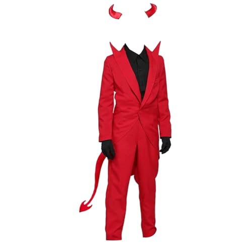 2t Jungen-Sommerkleidung, rote Kinder-Kostüme, Cosplay, Spielkostüme, Kostüme (C, 4-5 Jahre) von Generisch