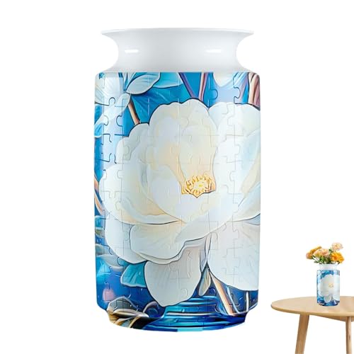 3 D Art Puzzle Vase - Sammlerstück 3 D Jigsaw Artwork | Puzzlemodellblumenhalter, Dekoratives Puzzle -Herzstück, Neuheit Kinder Gekrümmte Künste Jigsaw Blumenvase Für Kinder Erwachsene Alle Altersgrup von Generisch