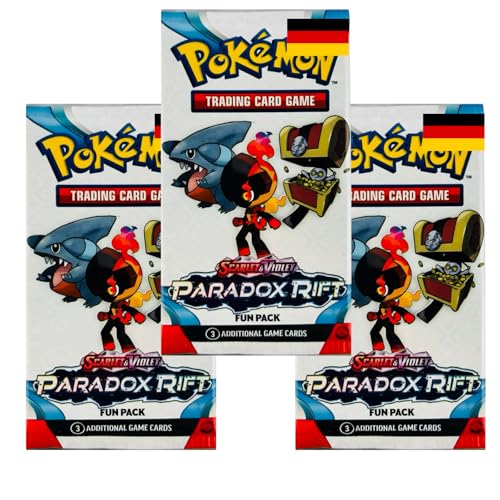 3 Deutsche Pokemon Booster Paradoxrift Funpack 3 Karten je Pack von Generisch