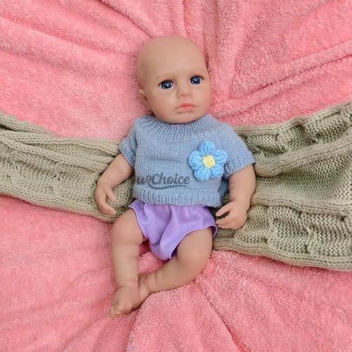 30 cm Silikon-Babypuppe, realistisch, Mini-Mädchen, lebensecht mit offenen Augen, handgefertigte Reborn-Puppe für Sammlung und Kinder, Weihnachtsgeschenk 30 cm Silikon-Babypuppe, realistisch, Mini-Mädchen, lebensecht mit offenen Augen, handgefertigte Reborn-Puppe für Sammlung und Kinder, Weihnachtsgeschenk von Generisch