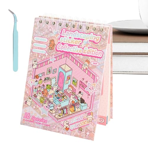 3D -Aufkleberbuch - Cartoon -Szene Große Aufkleber | Kreatives Buch niedliche Aufkleber für die Entwicklung von Fähigkeiten Heimspiele Erwachsene Reisen Schulmädchen Vorschulkinder 3D -Aufkleberbuch - Cartoon -Szene Große Aufkleber | Kreatives Buch niedliche Aufkleber für die Entwicklung von Fähigkeiten Heimspiele Erwachsene Reisen Schulmädchen Vorschulkinder von Generisch