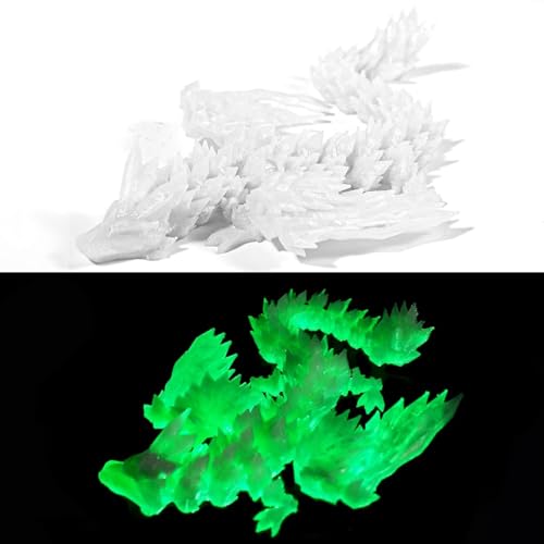 3D Drache 3D Druck Drache, 20CM 3D Drache beweglich 3D gedrucktes drachenei Drachen Spielzeug 3D Druck Drache beweglich für Erwachsene Kinder Geschenke Spielzeug (D) von Generisch