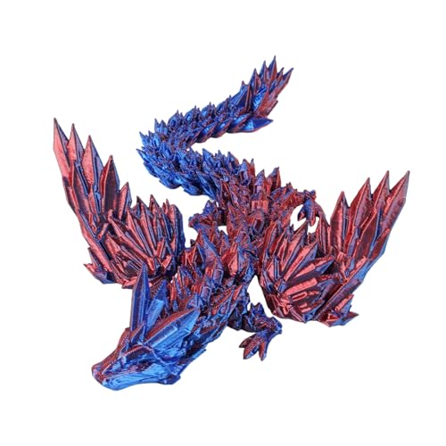 3D Drache 3D Druck Drache, 20CM 3D Drache beweglich 3D gedrucktes drachenei Drachen Spielzeug 3D Druck Drache beweglich für Erwachsene Kinder Geschenke Spielzeug (H) von Generisch