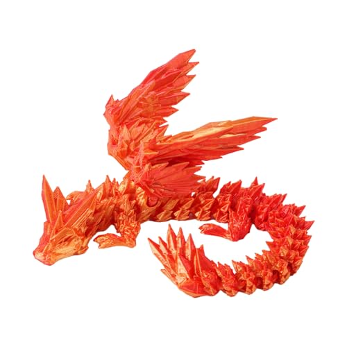 3D Drache 3D Druck Drache, 20CM 3D Drache beweglich 3D gedrucktes drachenei Drachen Spielzeug 3D Druck Drache beweglich für Erwachsene Kinder Geschenke Spielzeug (J) von Generisch