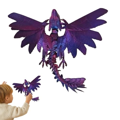 3D Drachenei mit Drachen im Inneren, Kristall bewegliche Drache Fidget Toys, 3D gedrucktes Desktop-Spielzeug, Heimdekoration für Studenten und Drachenliebhaber von Generisch