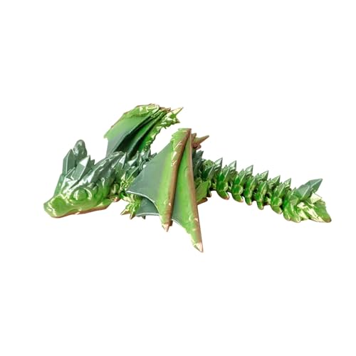 3D-Gedruckter Drache, realistisches Kristall-Drachen-Spielzeug, bewegliche Drache, Heimdekoration mit beweglichen Gelenken, kreatives Fidget-Spielzeug für Drachenliebhaber, Sammler von Generisch