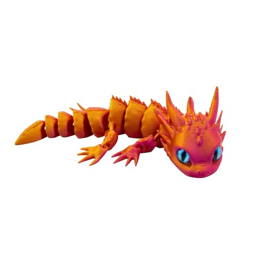 3D Gedruckter Drache 3D-Druck Drachenfigur, Spielzeug - Drachen, sehr realistisch, voll beweglich, Typ Forest Baby Dragon Erwachsene Kinder Geschenke Spielzeug von Generisch