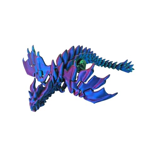 3D Gedruckter Drache Mit Flügeln, 3D Gedruckter Kristalldrache, Geheimnisvolle Drachen Spielzeug Realistische Beweglicher Drachen Figuren Schreibtischspielzeug Drachen Ornament Für Autos,Büros, Häuser von Generisch