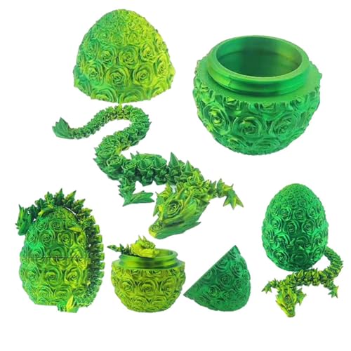 3D Gedruckter Drache im Ei, bewegliches Drachenei Spielzeug, Mystery Exquisite 3D gedruckte Drachen Ornament mit flexiblen Gelenken, einzigartige Home Desk Decor für Autismus Ostereier Sammler (D) von Generisch