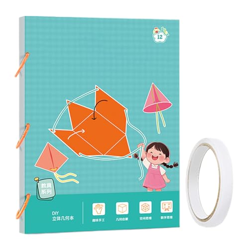 3D-Geometrie-Lernspielzeug, Spielbuch zum Training des räumlichen Denkens, 3D-Geometrie-Lernbuch für Vorschulkinder Anfänger Heimlehrer Schulgruppen Jugendliche Kindergärten 3D-Geometrie-Lernspielzeug, Spielbuch zum Training des räumlichen Denkens, 3D-Geometrie-Lernbuch für Vorschulkinder Anfänger Heimlehrer Schulgruppen Jugendliche Kindergärten von Generisch