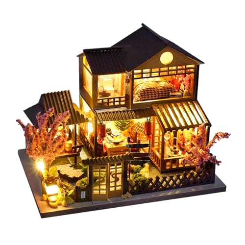 3D Holzpuzzle | Modellhaus Bauset | Realistisches Villa Baumodell Mit LED-Beleuchtung Für Nacht Bibliothek Weihnachten Erwachsene 3D Holzpuzzle | Modellhaus Bauset | Realistisches Villa Baumodell Mit LED-Beleuchtung Für Nacht Bibliothek Weihnachten Erwachsene von Generisch