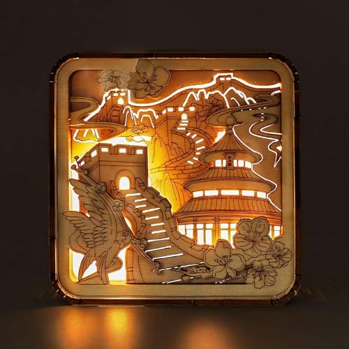 3D-Holzpuzzle-Nachtlicht, 3D-Puzzle-Nachtlicht, Holzpuzzles für Erwachsene, Lampe und Kinder, Holzhandwerk von Generisch