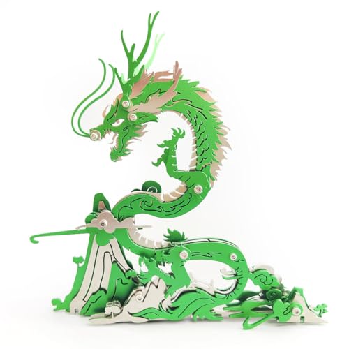 3D Metall Puzzles - Chinesischer Drache 3D Metal Model Kits - 90+STK Mechanische Metall-Modelle DIY Tierische Denkspiele, Kunsthandwerk Home Deco Geschenke für Jugendliche & Erwachsene von Generisch