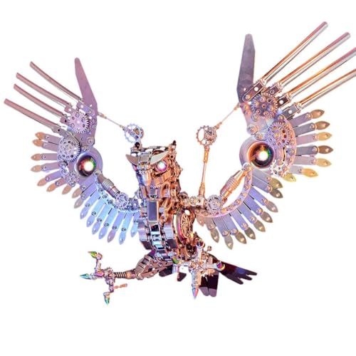 3D Metall Puzzles - Mechanische Gyrfalke Adler Metall-Modellbausätze - 1800+Stück Denkspiel Puzzle Mechanisches Tiermodell - Kunsthandwerk Home Deco Geschenke für Jugendliche & Erwachsene von Generisch