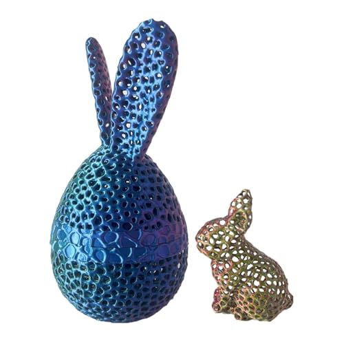 3D Printed Hase Im Ei, Ostereier Mit Hase, Osterhase Fidget Toys, Befüllbare Ostereier Hohle Haseneier Schreibtisch Ornament Ostereier Deko von Generisch