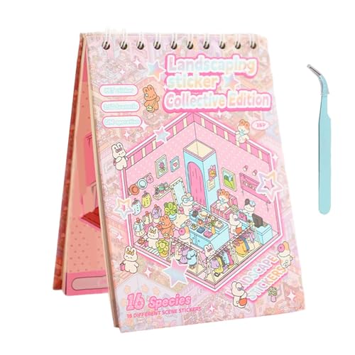 3D Stickerbuch Mit Lustigen Cartoon Szenen, Kreatives Bastelbuch Für, Mädchen, Erwachsene Und Vorschüler | Interaktives Lernspielzeug Fördert Fantasie, Konzentration, Motorische Fähigkeiten – P 3D Stickerbuch Mit Lustigen Cartoon Szenen, Kreatives Bastelbuch Für, Mädchen, Erwachsene Und Vorschüler | Interaktives Lernspielzeug Fördert Fantasie, Konzentration, Motorische Fähigkeiten – P von Generisch