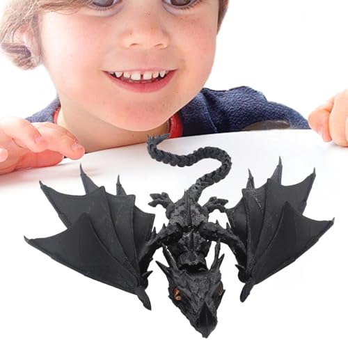 3D-gedruckter Drache, realistisches Kristall-Drachenspielzeug, lindert Stress-Boost, Kreativität mit beweglichen Fidget-Spielzeug für Heimdekoration von Generisch