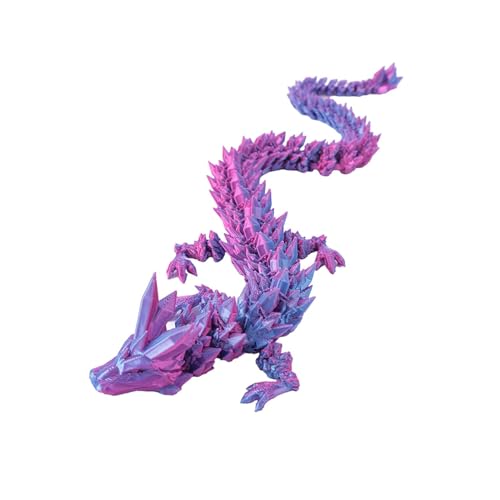 3D-gedruckter Drache – beweglicher Drache, 3D-gedruckter Drache, 30 cm Gelenk-Ornament, Drache, drehbar, Weihnachtsgelenk, Mobilität, Halloween-Dekoration, Ornament für Zuhause, Desktop-Dekoration von Generisch