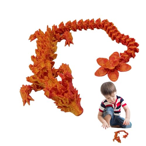 3D-gedruckter beweglicher Drache, flexible Gelenke, Drachenspielzeug, bedrucktes Drachen-Ornament, bewegliches Drachen-Spielzeug, Fantasy-Drachen-Spielzeug, Sammlerstück, 3D-gedruckter Drache, perfekt von Generisch