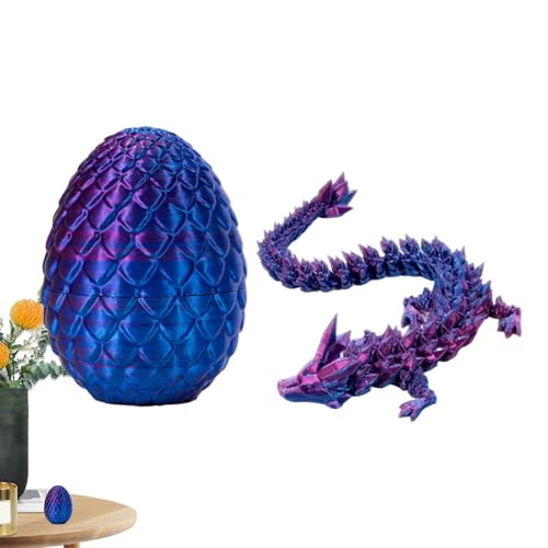 3D-gedrucktes Drachenspielzeug, beweglicher Drache mit Drachen im Inneren | Kristalldrachen-Zappelspielzeug – bewegliches Drachen-Zappelspielzeug, Schreibtischspielzeug für Kinder und Erwachsene von Generisch