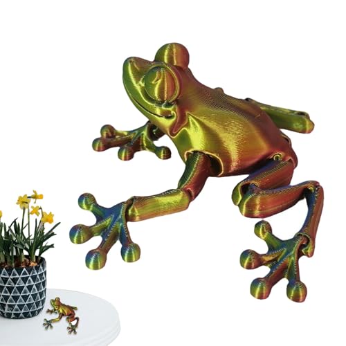 3D-gedrucktes Spielzeug Frosch, Tier-Gelenkspielzeug, Froschspielzeug mit beweglichen Gelenken, 3D-Detaillierungsständer, unabhängig, Fidget-Frosch, Schreibtisch-Spielzeug für Heimdekoration, von Generisch