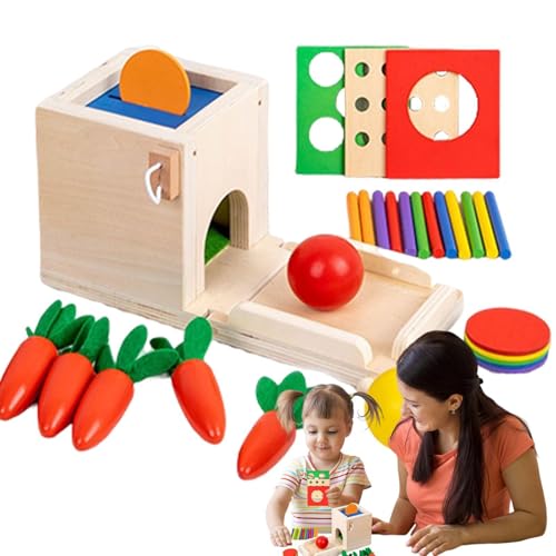 4-in-1-Münzbox-Spielzeug, Karotten Harvest Game | 4 in 1 Coin Box Brettspielen - Sorting & Stapeling Ball Drop Toy, Bildungslernmotor -Fähigkeitsspielzeug für Mädchenjungen von Generisch