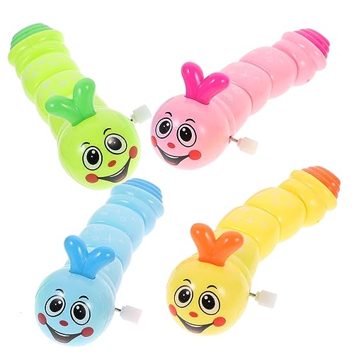 4 x Cartoon-Raupe zum Aufziehen des Uhrwerks für Kreativität, Motorik, zufällige Farbe 4 x Cartoon-Raupe zum Aufziehen des Uhrwerks für Kreativität, Motorik, zufällige Farbe von Generisch
