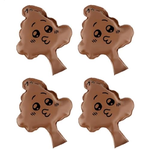 4X Pupskissen Furzkissen Selbstaufblasendes Whoopee Cushion Scherzartikel Kinder Halloween Whoopie Kissen - Whoopee Cushion Furz-Streich-Spielzeug Poop Shape Furzkissen Halloween Lustiges 14 X 11 Cm von Generisch