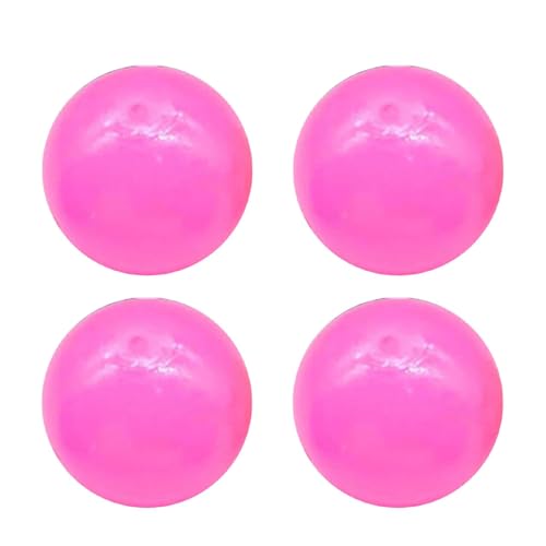 4X Sticky Ball Stress Relief, Glowing Ceiling Balls, Stress Ball Toy, Sensory Play Ball, Stress Ball, Fun Sensory Toy, Tactile Relief Ball for Kids and Adults von Generisch