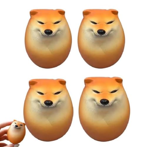 4st Shibako-Hunde-Quetschspielzeug, Shibako-Hund-Squishy-Ei,Shibako-Hund-Ei,Shiba-Inu-Hund-Ei,Shibako-Hund-Squishy Shibako-Hunde-Quetsch-Ei, Hunde-Ei-Spielzeug Zum Stressabbau Sensorisches Spielzeug von Generisch