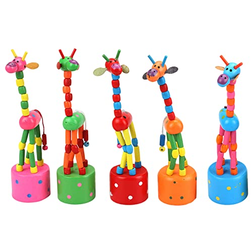 5 Stück Giraffen-Fingerpuppen, aus Holz, Niedlich, Giraffe Tierisches Schaukelspielzeug, Giraffe Figur, Daumenschiebepuppen, Tanzender Körper, Desktop, 3 Jahren 5 Stück Giraffen-Fingerpuppen, aus Holz, Niedlich, Giraffe Tierisches Schaukelspielzeug, Giraffe Figur, Daumenschiebepuppen, Tanzender Körper, Desktop, 3 Jahren von Generisch