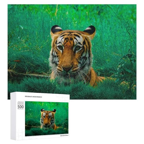 500 Teile Tiger Illustration Puzzle, für ruhiges und achtsames Spielen 500 Teile Tiger Illustration Puzzle, für ruhiges und achtsames Spielen von Generisch