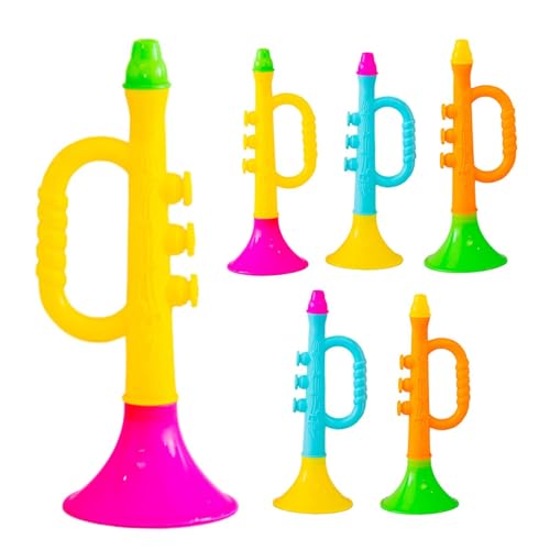 6st Trompete Spielzeug | Kleinkind-Trompete | Spielzeug Trompeten Requisite | Geräuschemacher-Spielzeug | Blasinstrument Für Kinder | Neuartiges Kreatives Kinderhornspielzeug von Generisch