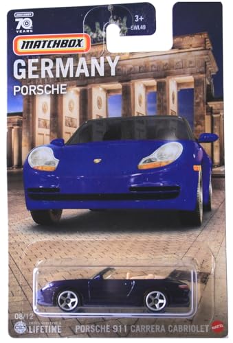 70 Jahre Matchbox Porsche 911 Carrera Cabriolet Sportwagen Blau 8/12 HPC63 2022 von Generisch