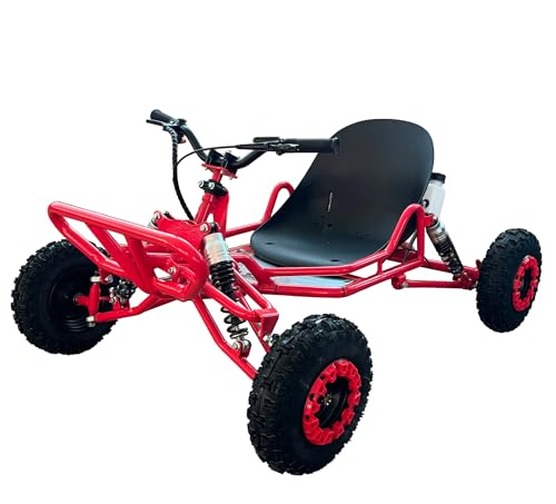 90 cc 2-Takt-Offroad-Go-Kart, 34 km/h, ab 10 Jahren, ATV, Freizeitspielzeug (rot) von Generisch