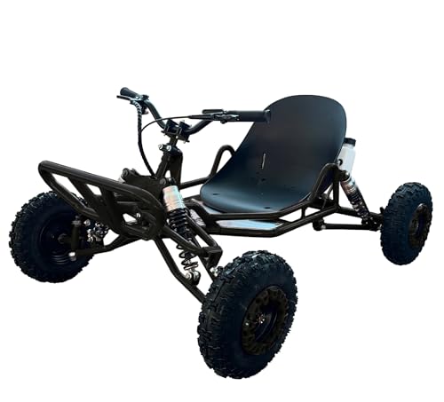 Generisch 90 cc 2-Takt-Offroad-Go-Kart, 34 km/h, ab 10 Jahren, ATV, Freizeitspielzeug (schwarz) von Generisch