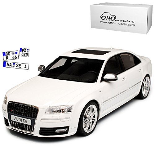 A*u*d*i A8 S8 D3 Weiss Limousine 2. Generation 2002-2010 Nr 699 1/18 Otto Modell Auto von Generisch