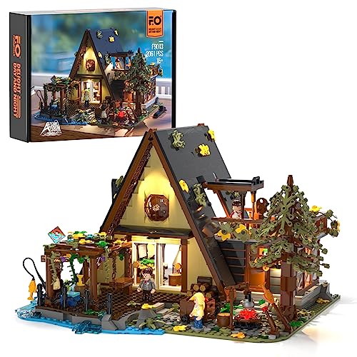 A-Frame Holzhaus Bausteinset mit Lichtern – 2061 Teile Retro Waldferienhaus Modell, inklusive 6 Lichteffekten, für Erwachsene und Jugendliche, kreative Dekoration und Entspannungsprojekt A-Frame Holzhaus Bausteinset mit Lichtern – 2061 Teile Retro Waldferienhaus Modell, inklusive 6 Lichteffekten, für Erwachsene und Jugendliche, kreative Dekoration und Entspannungsprojekt von Generisch