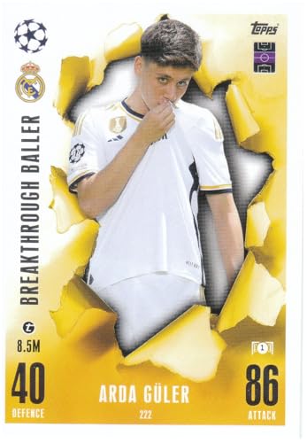 A. Güler t 8.5M offensives Mittelfeld Madrid Topps CL Fußball Sammelkarte 222 von Generisch