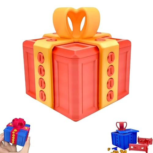 Ärgerliche Geschenkbox mit Twist-Aufbewahrung und verschiedenen Farben, 3D-bedruckte Geschenkbox, Gag-Geschenkbox mit Schrauben, Puzzle-Geschenk-Box, Neuheit Geschenkidee, Desktop-Geschenk-Box, von Generisch