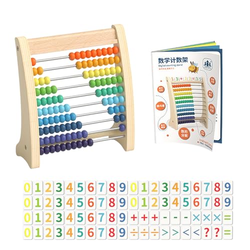 Abacus Kids Math - Pädagogische Holzzählspielzeug | Vorschulmathematik -Lernspielzeug | 10-Reihen-Holzrahmen Abakus Mit Farbenfrohen Perlen | Manipulatives Spielzeug Für Mathematik Für Mädchen Abacus Kids Math - Pädagogische Holzzählspielzeug | Vorschulmathematik -Lernspielzeug | 10-Reihen-Holzrahmen Abakus Mit Farbenfrohen Perlen | Manipulatives Spielzeug Für Mathematik Für Mädchen von Generisch