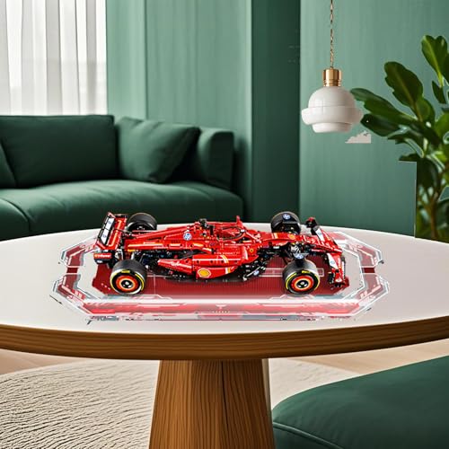 Acryl-Basisständer passend für Lego 42207 Ferrari SF-24 F1 Car Racing Car, Rennbasis, Aufbewahrungsständer, Le*go-Liebhaber (kein Modell) (3D-Hängeleuchtensockel) von Generisch